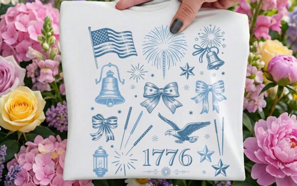 250 Years USA Coquette Bow T-shirt PNG