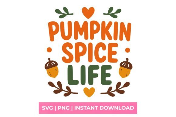 Pumpkin Spice Life Retro Autumn Graphics T-Shirt Designs