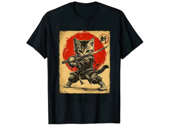 Samurai Kitten Japanese Samurai T-Shirt Graphics Review