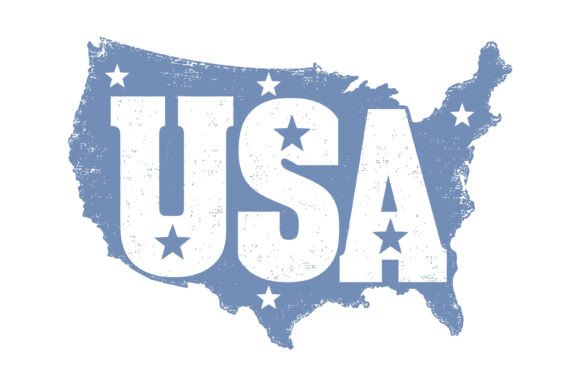 USA Map Patriotic SVG – Graphics for T-Shirt Designs
